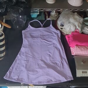 Lavender Tennis Dress With Built-in Shorts With Pockets